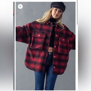 NWOT Oversized Plaid Shacket